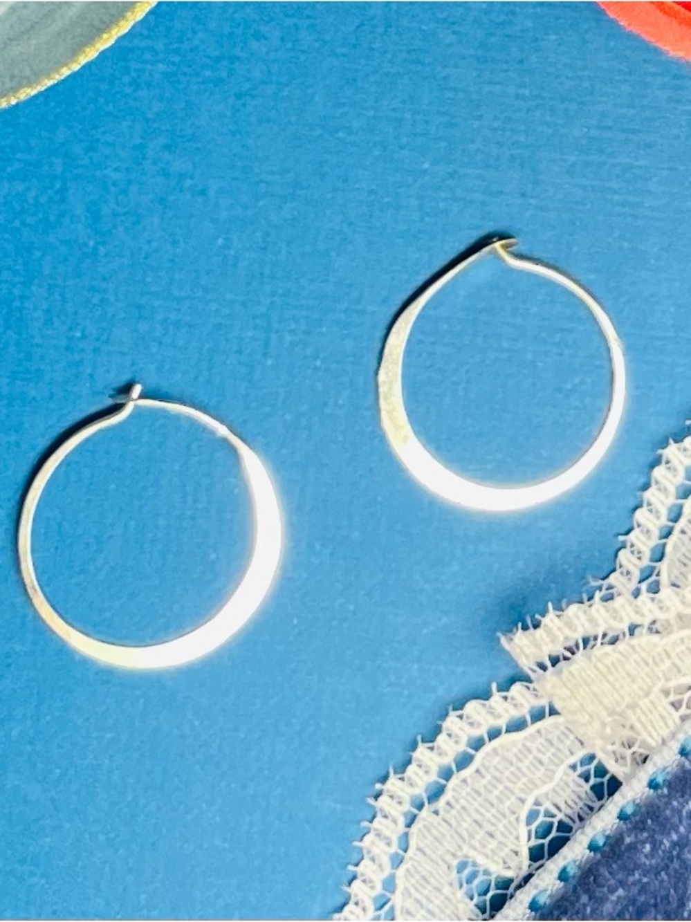 New! Hand Forged Hoops Earrings